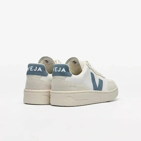 Veja Mixed Leather Low Top Size 6 Green White - Picture 1 of 5
